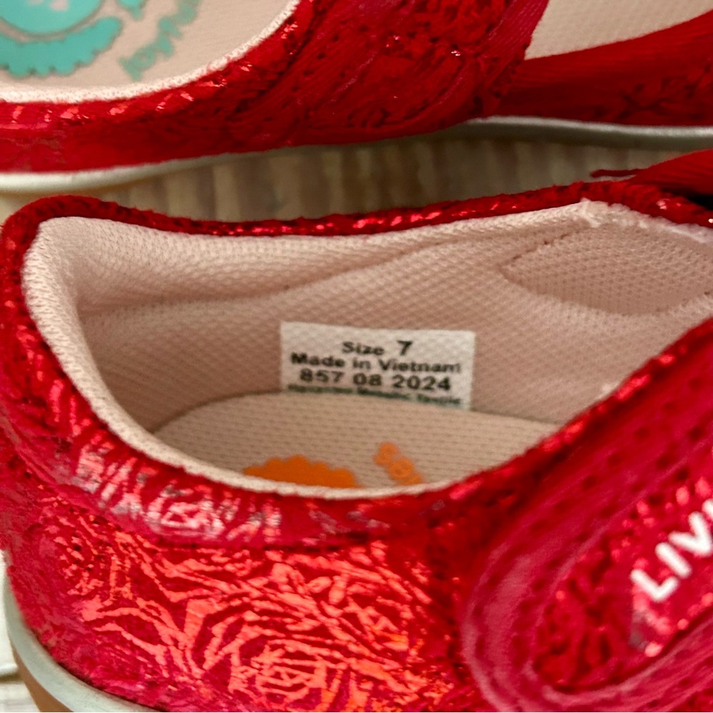 Livie & Luca Red Sparkle Mary Jane Shoes✨ - Picture 5 of 10
